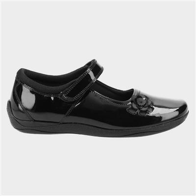 Jessica Kids Black Leather Shoe