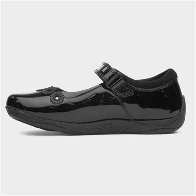 Christina Girls' Black Leather Shoe
