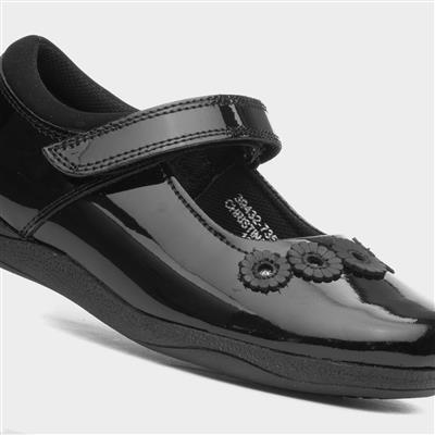 Christina Girls' Black Leather Shoe