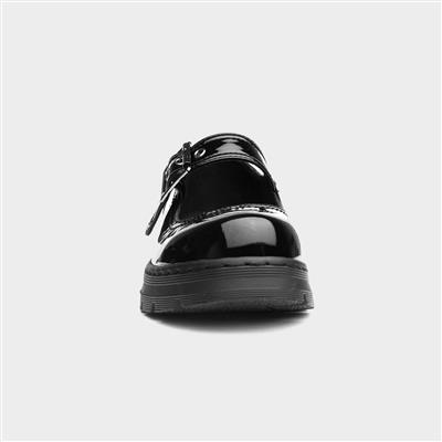 Rita Girls Black Patent Shoe