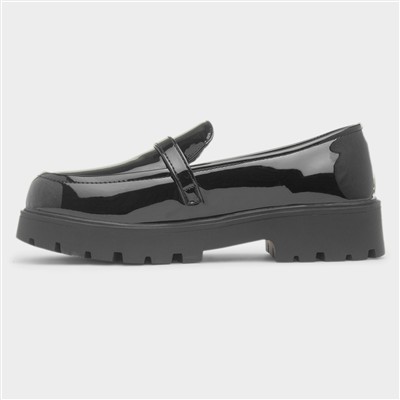 Bebe Girls Black Patent Chunky Loafer