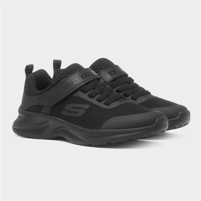 Dynamatic Kids Black Easy Fasten Trainer