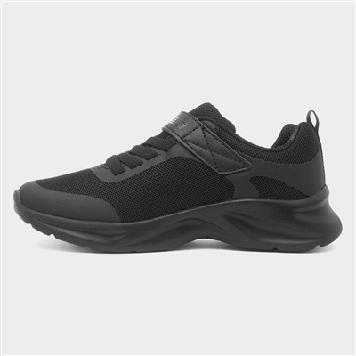 Dynamatic Kids Black Easy Fasten Trainer