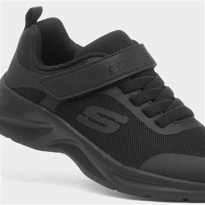 Dynamatic Kids Black Easy Fasten Trainer