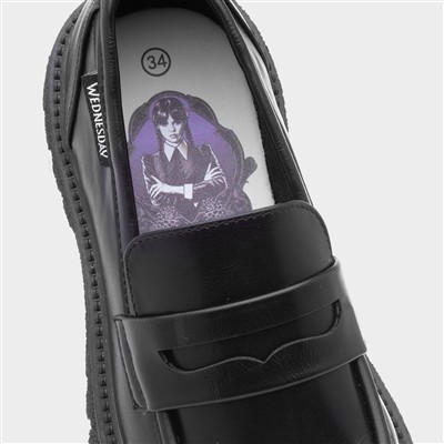 Kids Black Chunky Loafer