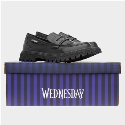 Kids Black Chunky Loafer