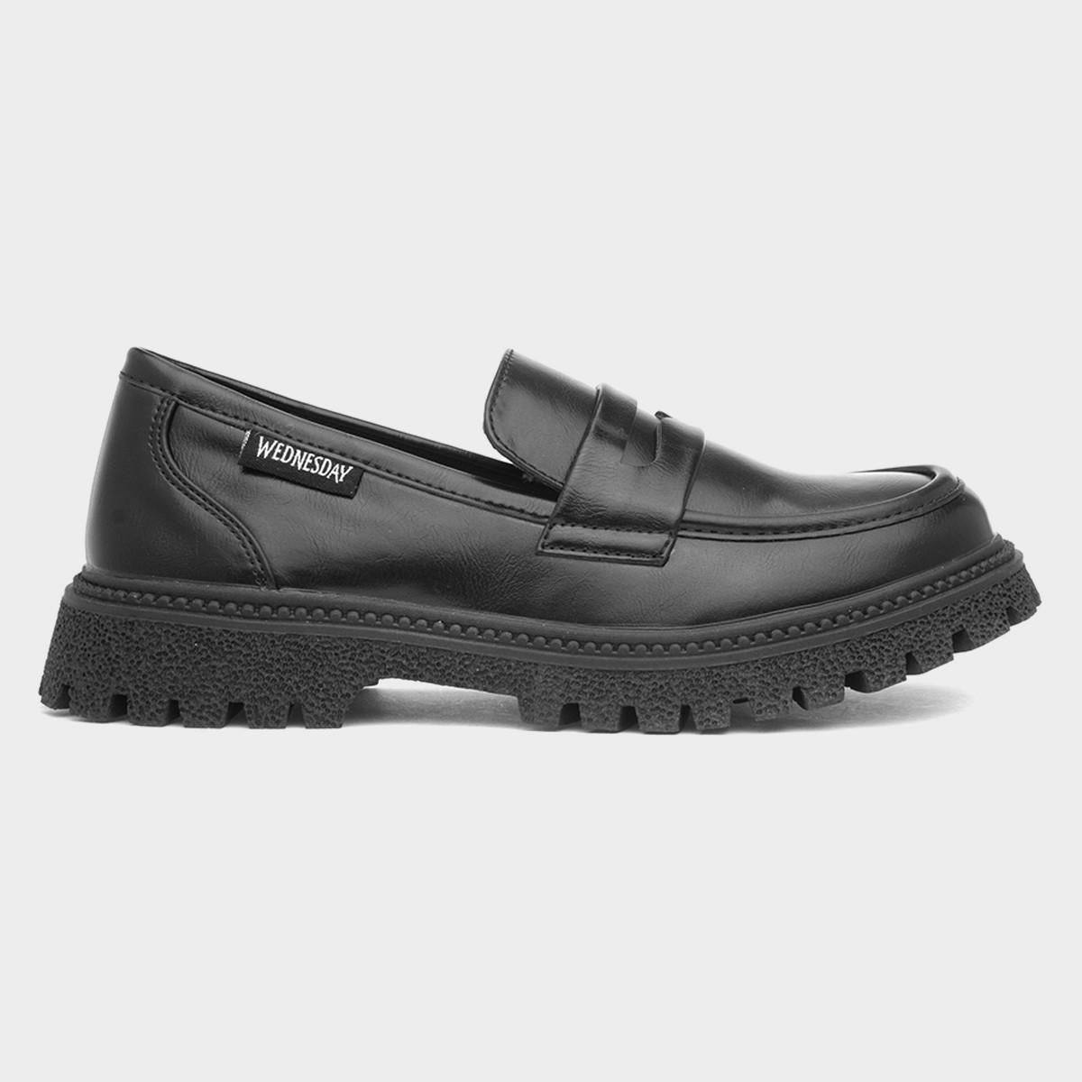 Kids Black Chunky Loafer