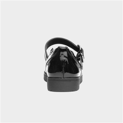 Isla Girls Black Patent School Shoe