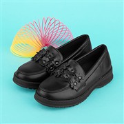 Lilley Girls Black Multi Flower Loafer (Click For Details)