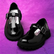 Wednesday Girls Black Patent T-Bar School Shoe (Click For Details)