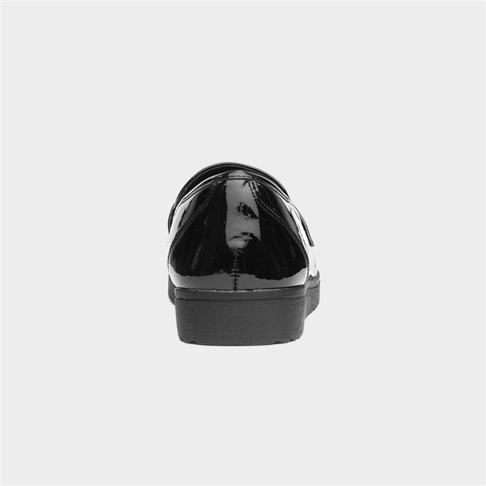 Tia Girls Black Patent Tassel Loafer