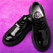 Wednesday Girls Black Lace Up Patent Shoe (Click For Details)
