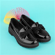 Lilley Rosita Girls Black Patent Bow Loafer (Click For Details)