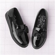 Little Diva Tess Girls Jnr Black Patent Loafer (Click For Details)