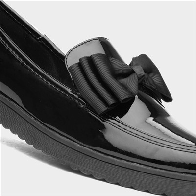 Tess Girls Jnr Black Patent Loafer