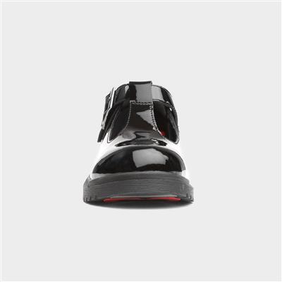 Blossom Girls Black T-Bar Shoe