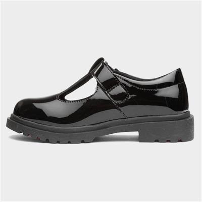 Blossom Girls Black T-Bar Shoe