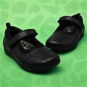 Hush Puppies Clara Girls Black Leather School Shoe (Click For Details)