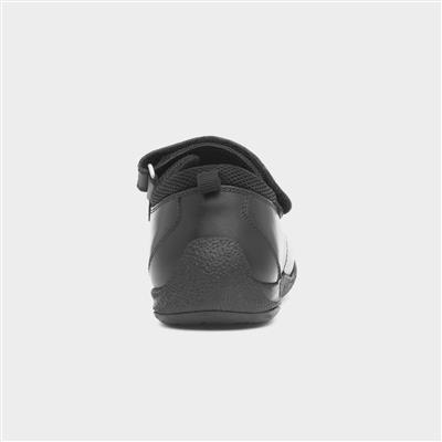 Clara Girls Black Leather School Shoe