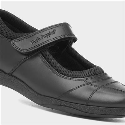 Clara Girls Black Leather School Shoe