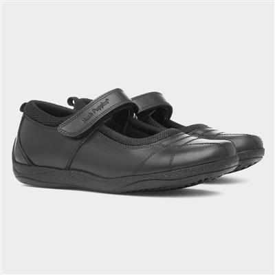 Clara Girls Black Leather School Shoe