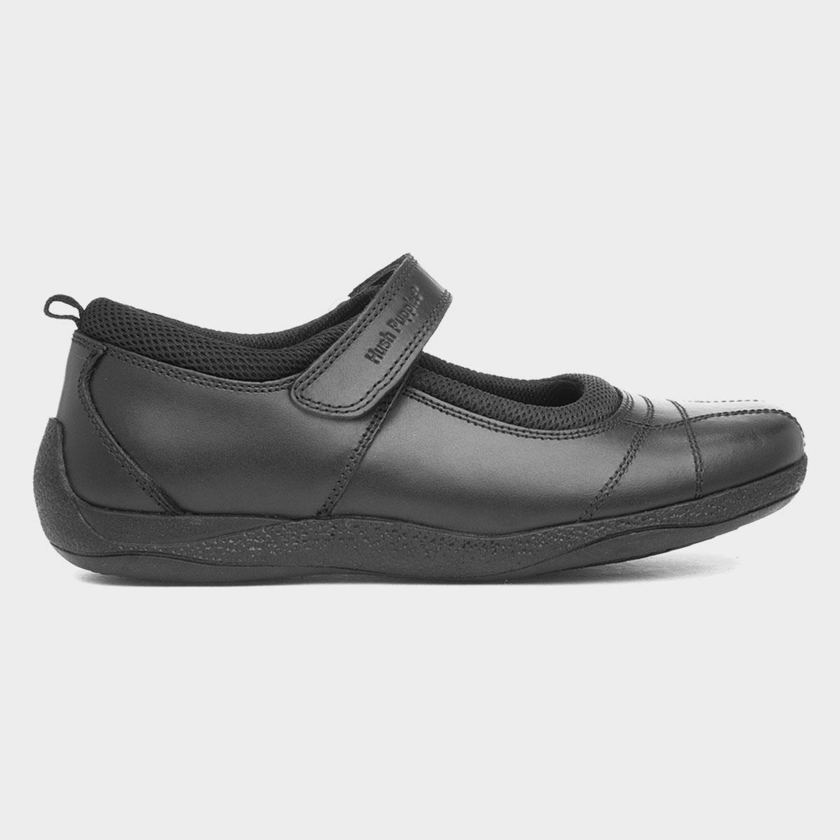 Clara Girls Black Leather School Shoe