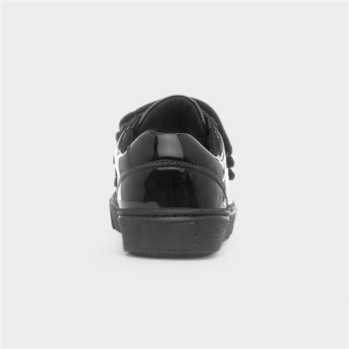 Elsie Girls Black Leather School Shoe
