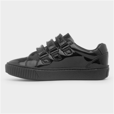 Elsie Girls Black Leather School Shoe