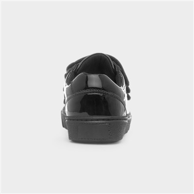 Elsie Girls Black Leather School Shoe