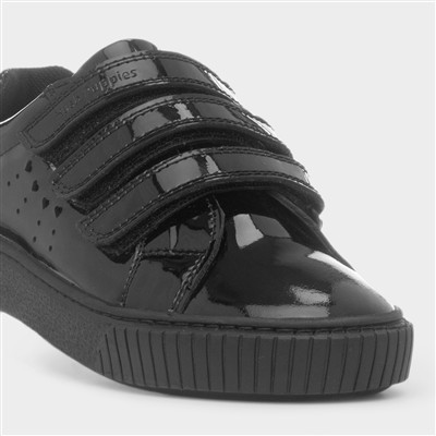 Elsie Girls Black Leather School Shoe