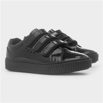 Elsie Girls Black Leather School Shoe
