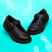 Walkright Severn Girls Black School Shoe (Click For Details)