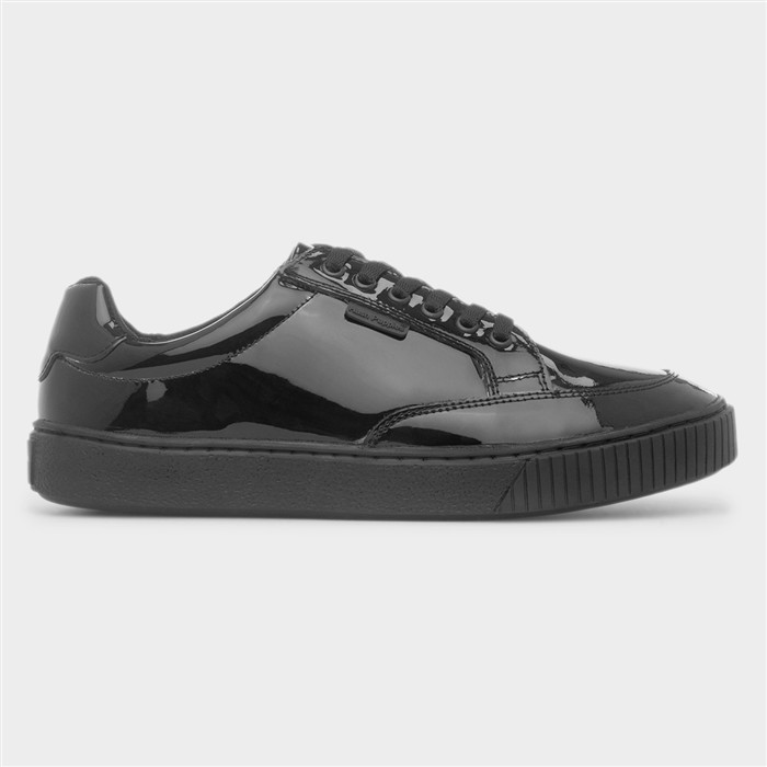 Hush Puppies Girls Black Evelyn Leather Shoe Size 5