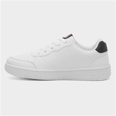 Kids White Lace Up Shoe