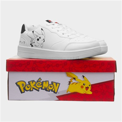 Kids White Lace Up Shoe