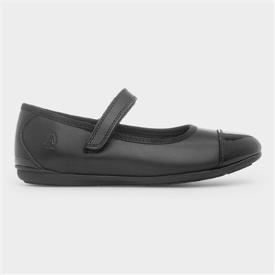 Lottie Girls Black Leather Shoe