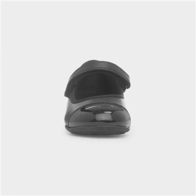 Lottie Girls Black Leather Shoe