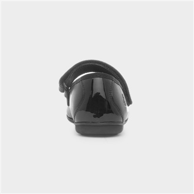 Lottie Girls Black Leather Shoe