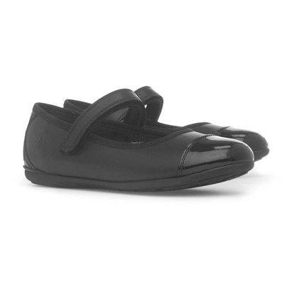 Lottie Girls Black Leather Shoe