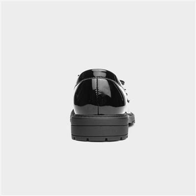 Girls Black Patent Loafer