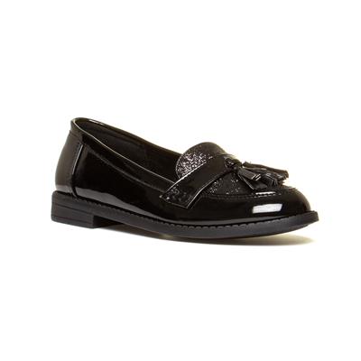 ladies black patent shoes