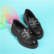 Lilley Girls Black Heart Trim Loafer (Click For Details)