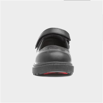 Iris Girls Black School Shoe