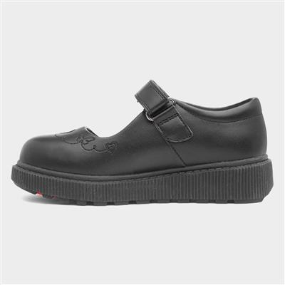 Iris Girls Black School Shoe