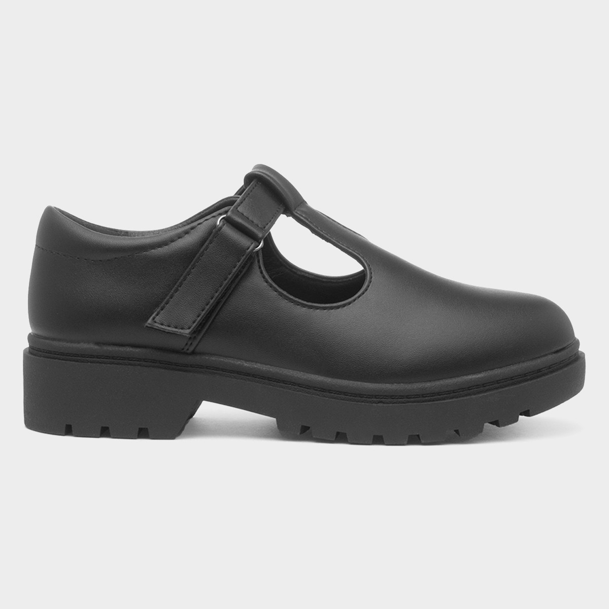 Carly Girls Black School Shoe