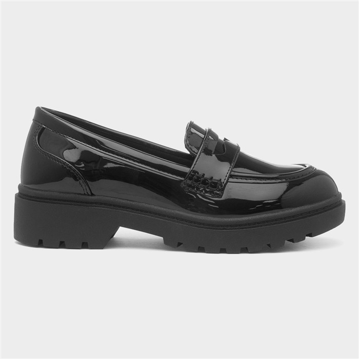 Piper Girls Black Patent Loafer