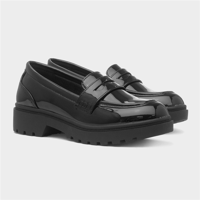 Piper Girls Black Patent Loafer