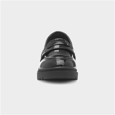 Piper Girls Black Patent Loafer