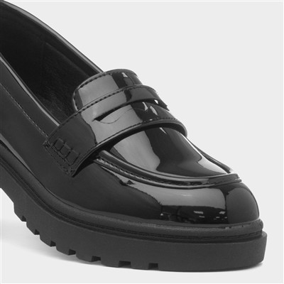 Piper Girls Black Patent Loafer