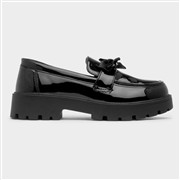 Little Diva Zena Girls Black Patent Chunky Loafer (Click For Details)